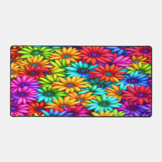 Colorful Daisies - Schreibtischmatte (Vorderseite)
