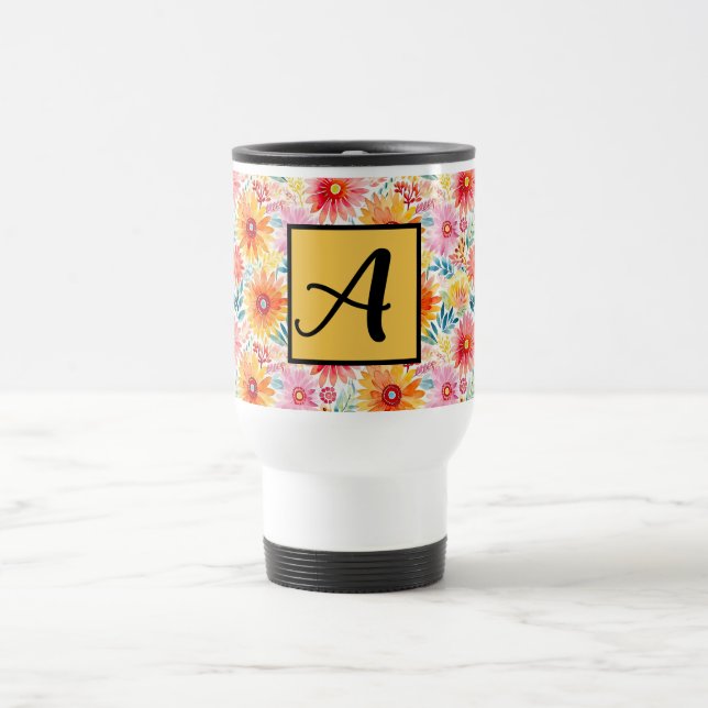 Colorful Daisies Travel Mug Reisebecher (Mittel)