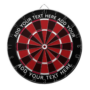 Colorful Dart Board Black and Red / Customizable Dartscheibe