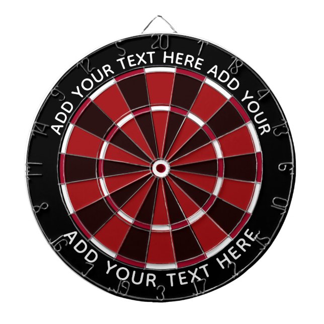 Colorful Dart Board Black and Red / Customizable Dartscheibe (vorne)
