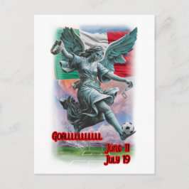 Colorful Design of Angel of Independence on a  Feiertagspostkarte