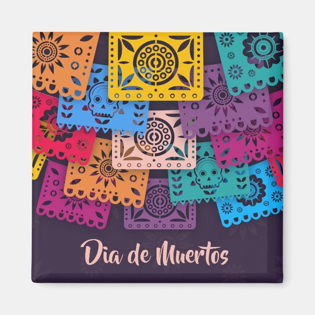 Colorful Dia de Muertos Banners | Magnet (Vorne)