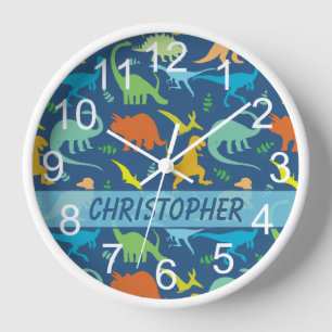 Colorful Dinosaur Uhr