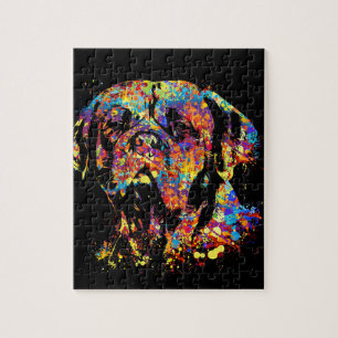 Colorful Dogue de Bordeaux Puzzle