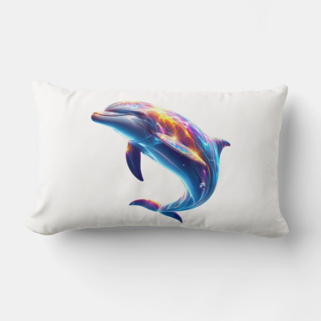 Colorful Dolphin Cute Arts Lendenkissen (Vorderseite)