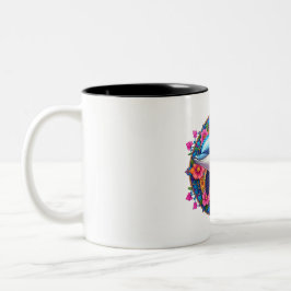 Colorful Dolphin Mandala Art Zweifarbige Tasse