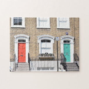 Colorful Doors Houses Islington North London Großb Puzzle