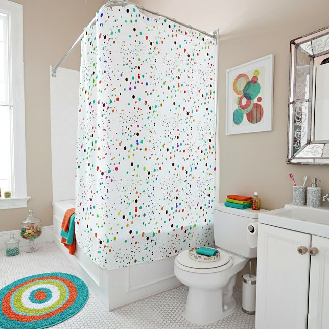 Colorful Dots Duschvorhang (Von Creator hochgeladen)