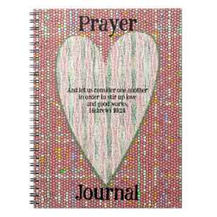 Colorful Dots Heart Art Prayer Journal Notizblock