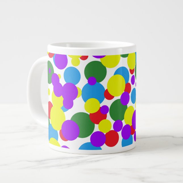 Colorful Dots Jumbo-Tasse (Vorderseite Links)
