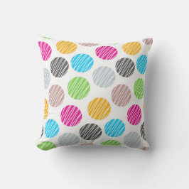 Colorful Dots Throw Pillow Kissen