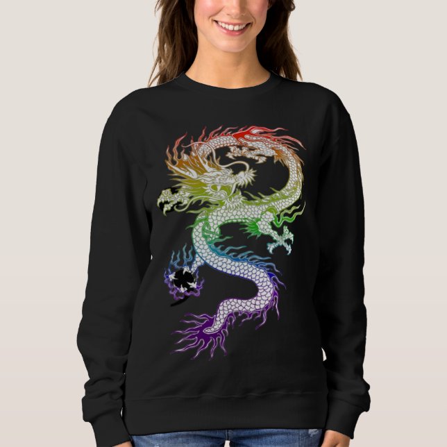 Colorful Dragon With Semi Colon  1 Sweatshirt (Vorderseite)