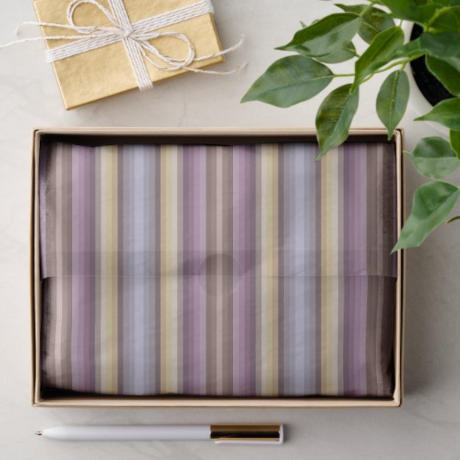 Colorful Dusty Grayish Brown And Purple Pattern Seidenpapier (Geschenk)