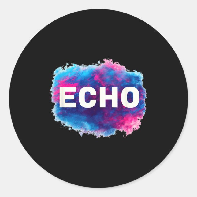 Colorful Echo Look  Runder Aufkleber (Vorderseite)
