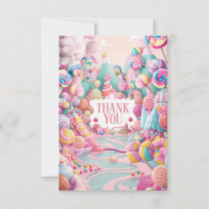 Colorful Elegant Candyland Dankeschön Karte