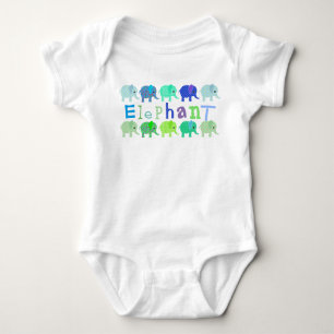 Colorful Elephants Baby Romper Baby Strampler