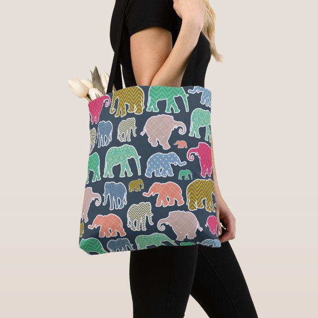 Colorful Elephants, Pattern Of Elephants, Zigzag (Von Nahem)