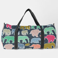 Colorful Elephants, Pattern Of Elephants, Zigzag
