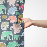 Colorful Elephants, Pattern Of Elephants, Zigzag Schal<br><div class="desc">Cute,  fun und eleganter Silhouette in Various Colors. Modern and trendy gift,  perfekt for the elephant lover in your life.</div>