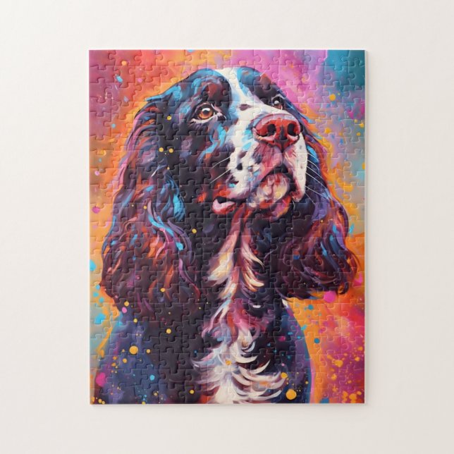 Colorful English Springer Spaniel Puzzle (Vertikal)