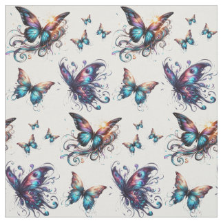 Colorful fabric with butterfly pattern stoff