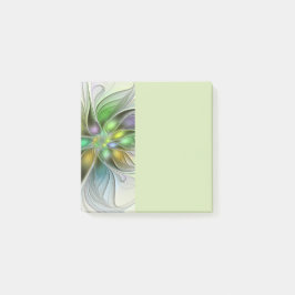 Colorful Fantasy Flower Modern Abstract Fractal Post-it Klebezettel