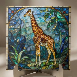 Colorful Faux Stained Glass Giraffe Mosaic Art Fliese