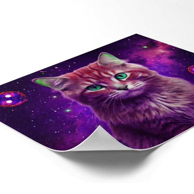 Colorful Feline Wall Art for Cat Lovers Poster (Ecke)