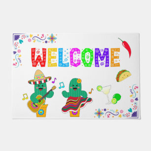 Colorful Festival Cinco de Mayo 2025 Tanzkaktus Fußmatte