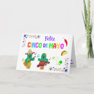 Colorful Festival Cinco de Mayo 2025 Tanzkaktus Karte