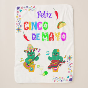 Colorful Festival Cinco de Mayo 2025 Tanzkaktus Sherpadecke