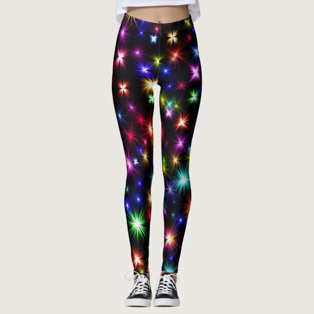 Colorful Fire Works Leggings (Vorderseite)