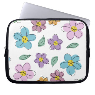 Colorful floral print laptopschutzhülle