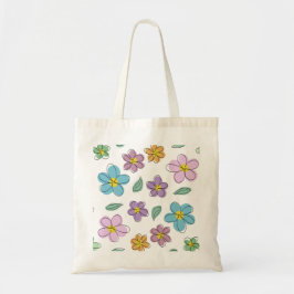 Colorful floral print tragetasche