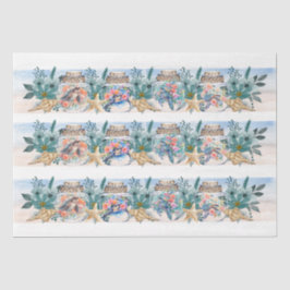 Colorful Floral Sea Turtles in a Jar Decoupage  Seidenpapier