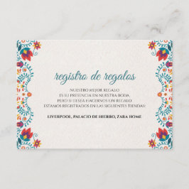 Colorful Floral Spanish Wedding Begleitkarte