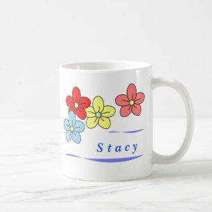 Colorful Floral Tasse