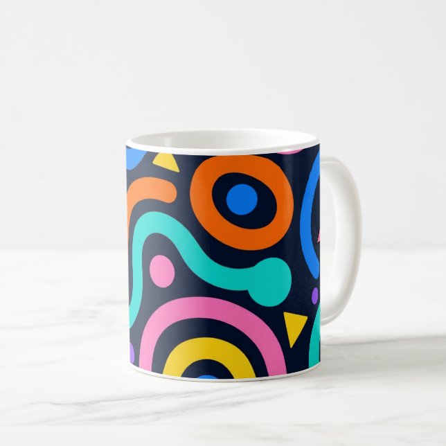 Colorful Flow World Mug Kaffeetasse (VorderseiteRechts)