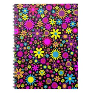 Colorful Flowers Notizblock