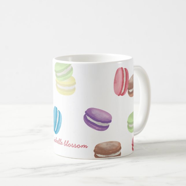 Colorful French Macarons  Kaffeetasse (VorderseiteRechts)