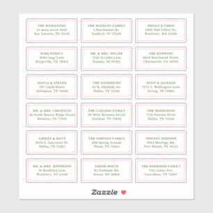 Colorful Fun Wedding Guest Name Adresse Aufkleber