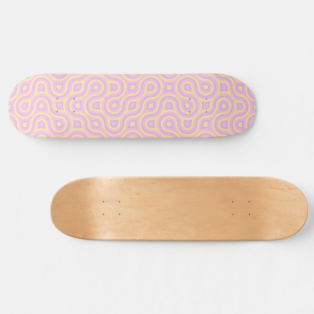 Colorful Funky Truchet Skateboard (Horizontal)
