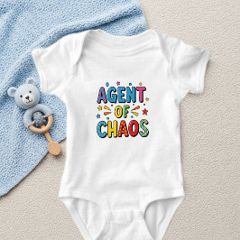 Colorful Funny Baby Bodysuit – White Strampler
