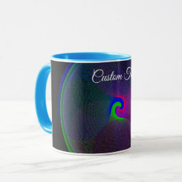 Colorful Fused Center Geometric Coffee Mug Tasse