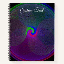 Colorful Fused Center Geometric Spiral Notebook Notizbuch