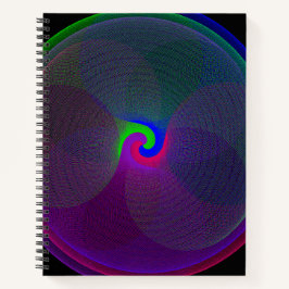 Colorful Fused Center Geometric Spiral Notebook Notizbuch