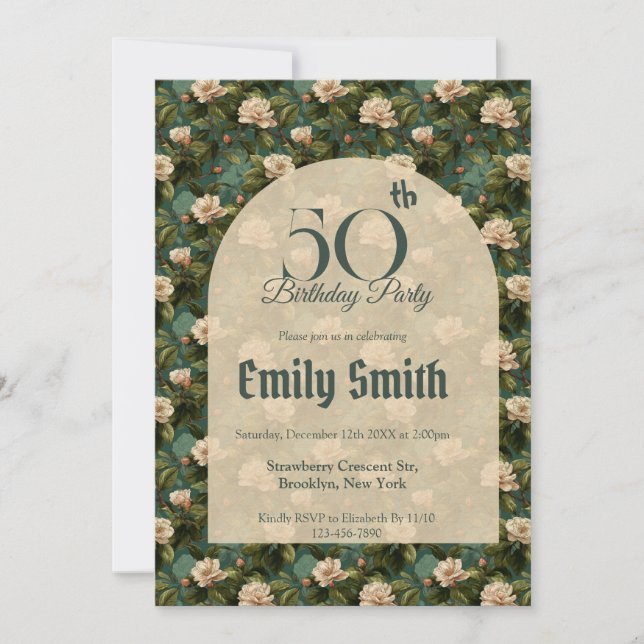 Colorful Gardenias Petal Beach Party Einladung (Vorderseite)