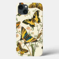 Colorful Gathering of Butterflies and Caterpillars