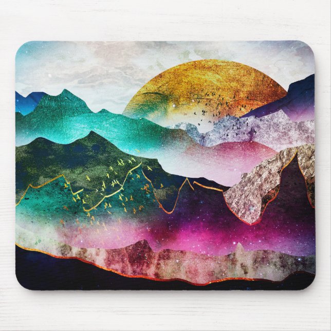 Colorful Gemstone Mountains Mousepad (Vorne)