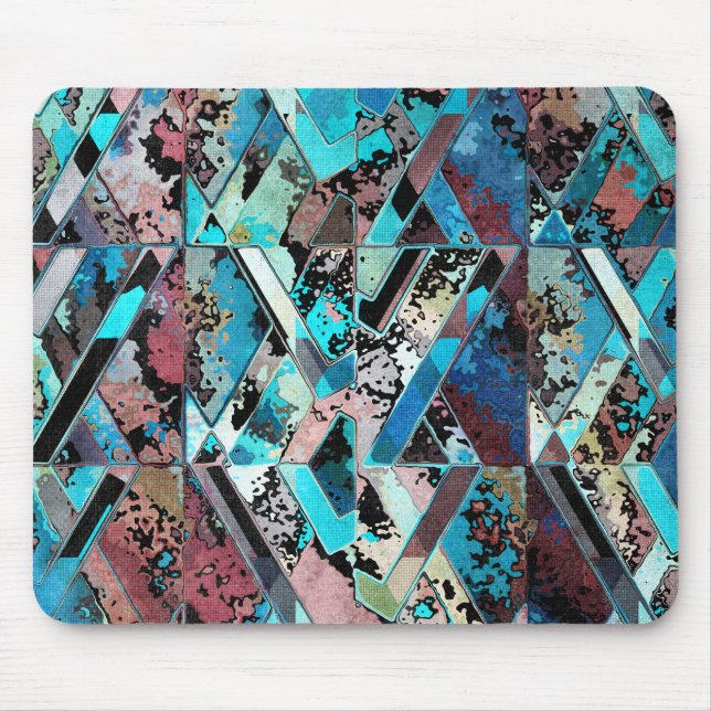 Colorful Geometric Abstract Pattern Mousepad (Vorne)